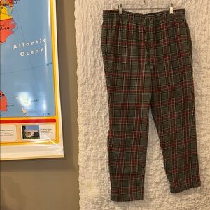 Eddie Bauer: Plaid Lounge Pants, Cotton Flannel, Pockets, Size: Large